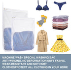 4 pcs Durable Honeycomb Mesh Laundry Bags for Delicates 2 Large (16" x 19") 2 Medium (12" x 15")
