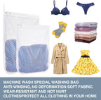 4 pcs Durable Honeycomb Mesh Laundry Bags for Delicates 16" x 19" (2 Large) 12" x 15" (2 Medium)