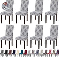Chair Covers, Dining Room Chair Covers, Stretch Kitchen Chair Covers/Dining Chair Covers for Dining Room 8 Pack, Removable Washable Dining Chair Slipcovers for Home, Hotel, Banquet