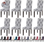 Chair Covers, Dining Room Chair Covers, Stretch Kitchen Chair Covers/Dining Chair Covers for Dining Room 8 Pack, Removable Washable Dining Chair Slipcovers for Home, Hotel, Banquet