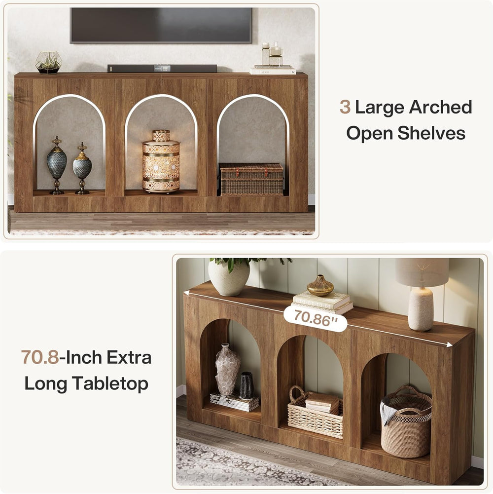 Tribesigns 70.9" Console Table with Storage, Wood Entryway Entry Table w...