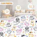 Rectangle Cat Storage Basket, Collapsible Storage Box Bin with Handles for Toy, Cat Laundry Hamper for Friend, Laundry Organizer for Room Nursery, Gifts for Chritsmas Thanksgiving 14.9x11x9.4in