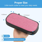 Insulin Cooler Travel Case Diabetic Medication Insulated Cool Organizer with 2 Reusable Ice Packs for Insulin Pen and Other Diabetic Supplies, for the Daily Life and Trip, Pink II Color