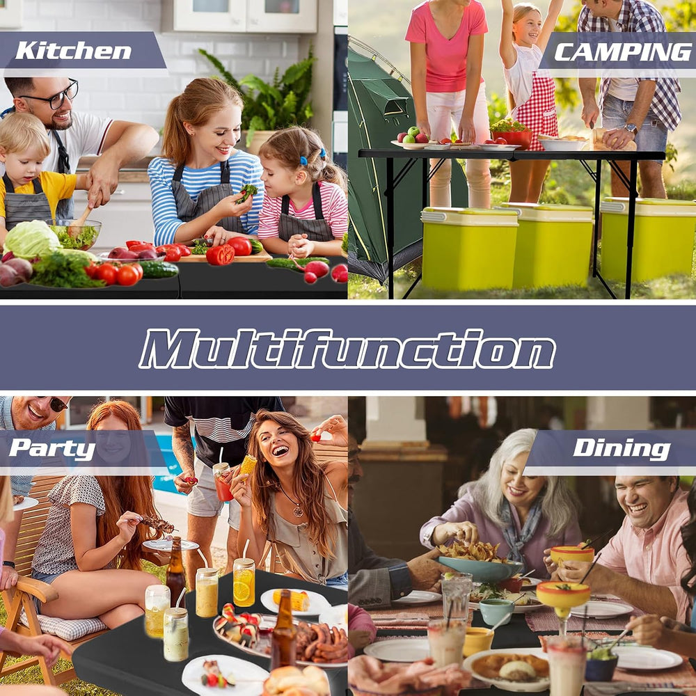 Camp Field 4 FT Plastic Folding Table, Portable Heavy Duty Indoor Outdoor | 4...