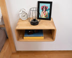 Floating Nightstand Wooden, Bedside Table, Nightstand Shelf, Handmade, Wall Mounted Bedside Shelf, Minimalist and Unique Style (Madrid)