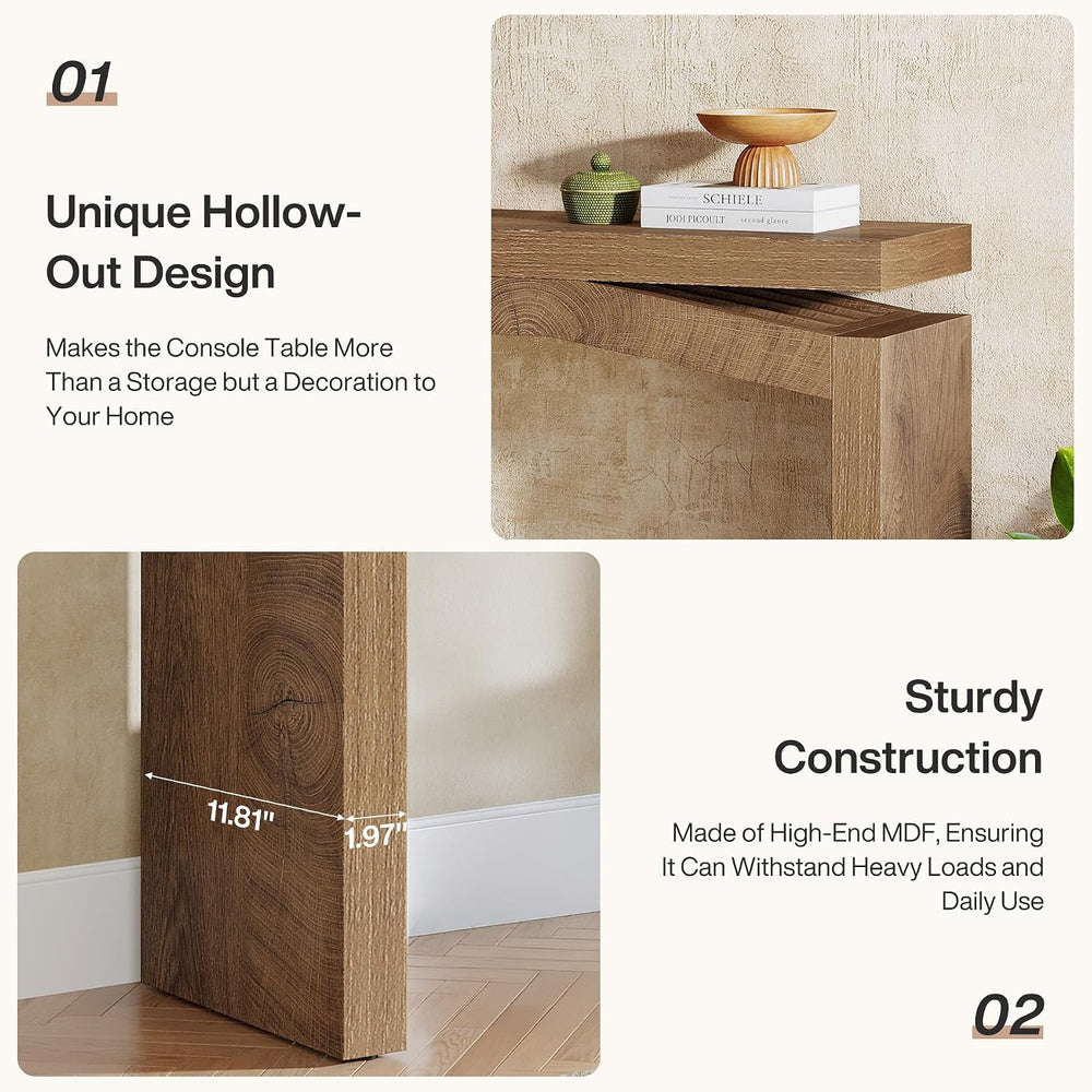 Tribesigns 40-Inch Console Table for Entryway, Farmhouse Wood Entry Table | S...