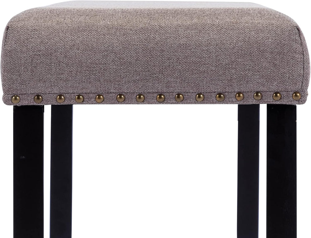 Duhome Elegant Lifestyle Nailhead Trim Bench, Khaki, Wood