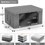 Sorbus Medium Clothes Storage Bags - Foldable Blanket Storage Bins for Organizing Bedroom, Closet, Clothing, Comforter, Organization with Clear Window, Lids and Carry Handles - Set of 6