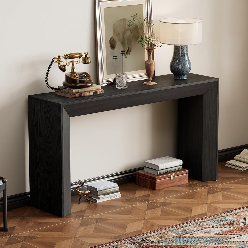 Elegant Console Table,Fireplace Design,Simple and Functional with Wood Veneer...