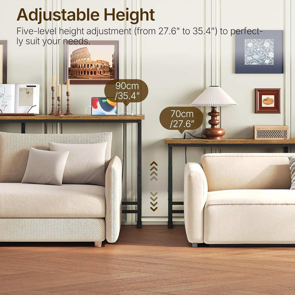 YATINEY 39.4" Console Table with Adjustable Height (27.6"-35.4&quot...