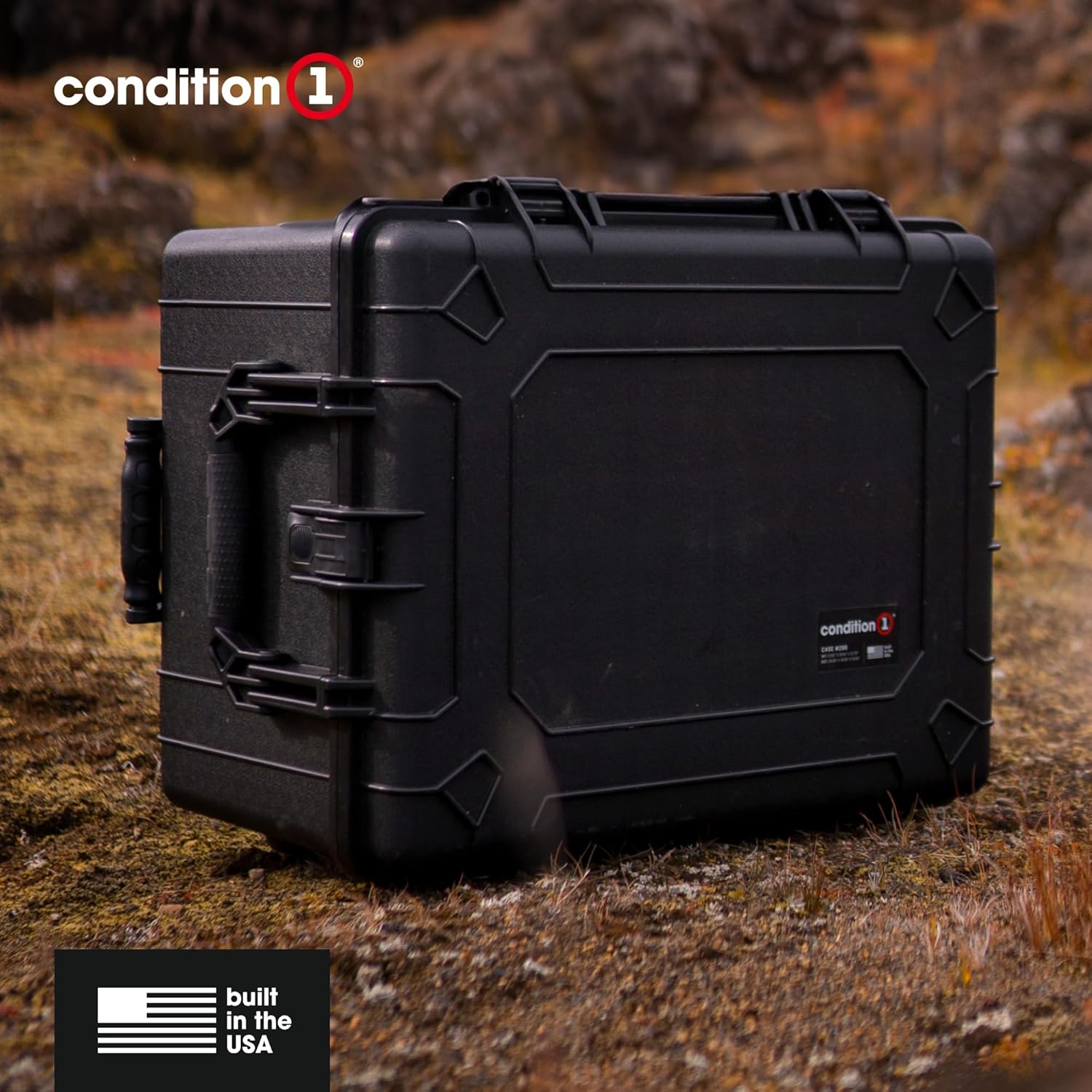 Condition 1 25" Large Rolling Hard Travel Case Model 286, Lockable Storage Box with Wheels and Handle, Waterproof Dustproof TSA Friendly, Made in USA, 24.58"x19.58"x14.60" Green