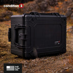 Condition 1 25" Large Rolling Hard Travel Storage Case Model 286 with Wheels and Handle, Waterproof TSA Friendly, Made in USA, 24.58"x19.58"x14.60" Yellow