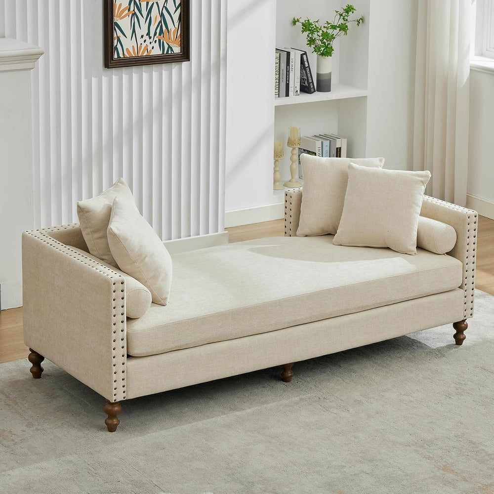 Chifee & Vingol 75.2" W Retro Oversized Chaise Lounge Chair Indoor w...