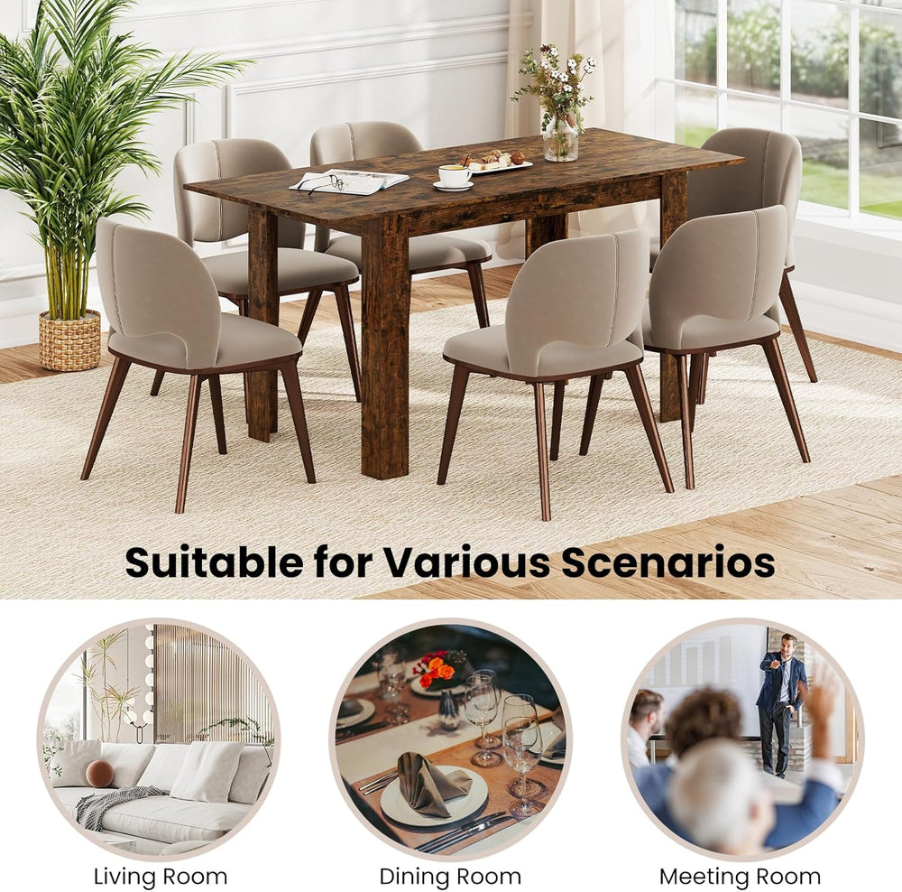 Giantex Extendable Dining Table for 4/6/8, 47"-62" Farmhouse Kitche...