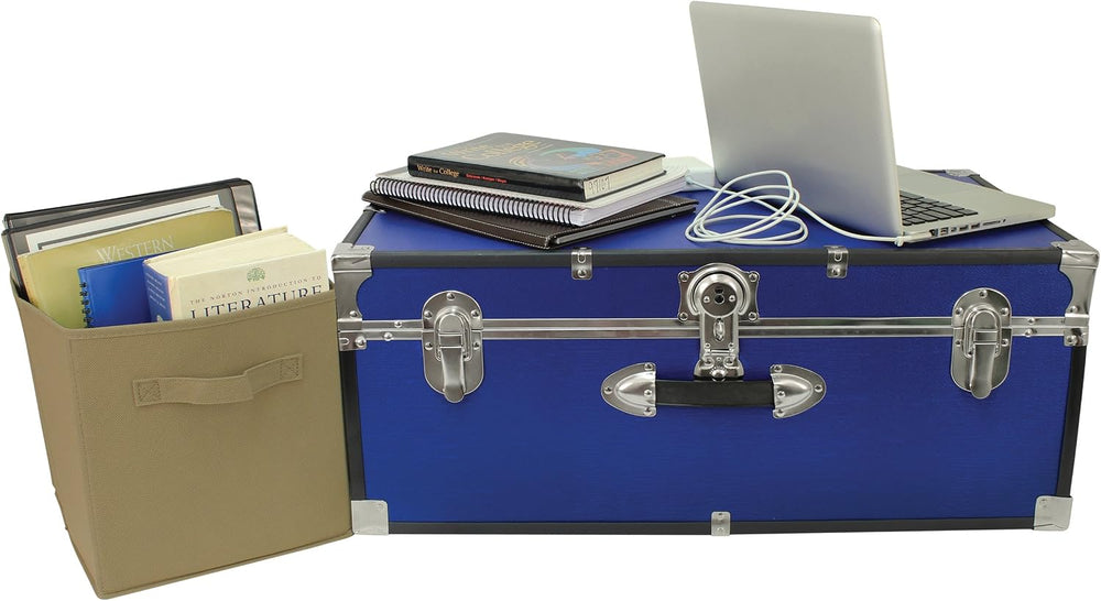 Seward Trunk College Dorm and Camp Storage Footlocker Trunk, Blue, 30-Inch (S...