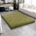 ZonLi Japanese Floor Futon Mattress Full Size 54"x 80",100% Cotton Cover 4'' Thicken Tatami Mattress,Foldable Sleeping Pad,Portable Dormitory Tatami Mat,Roll Up Floor Lounger Bed for Adult