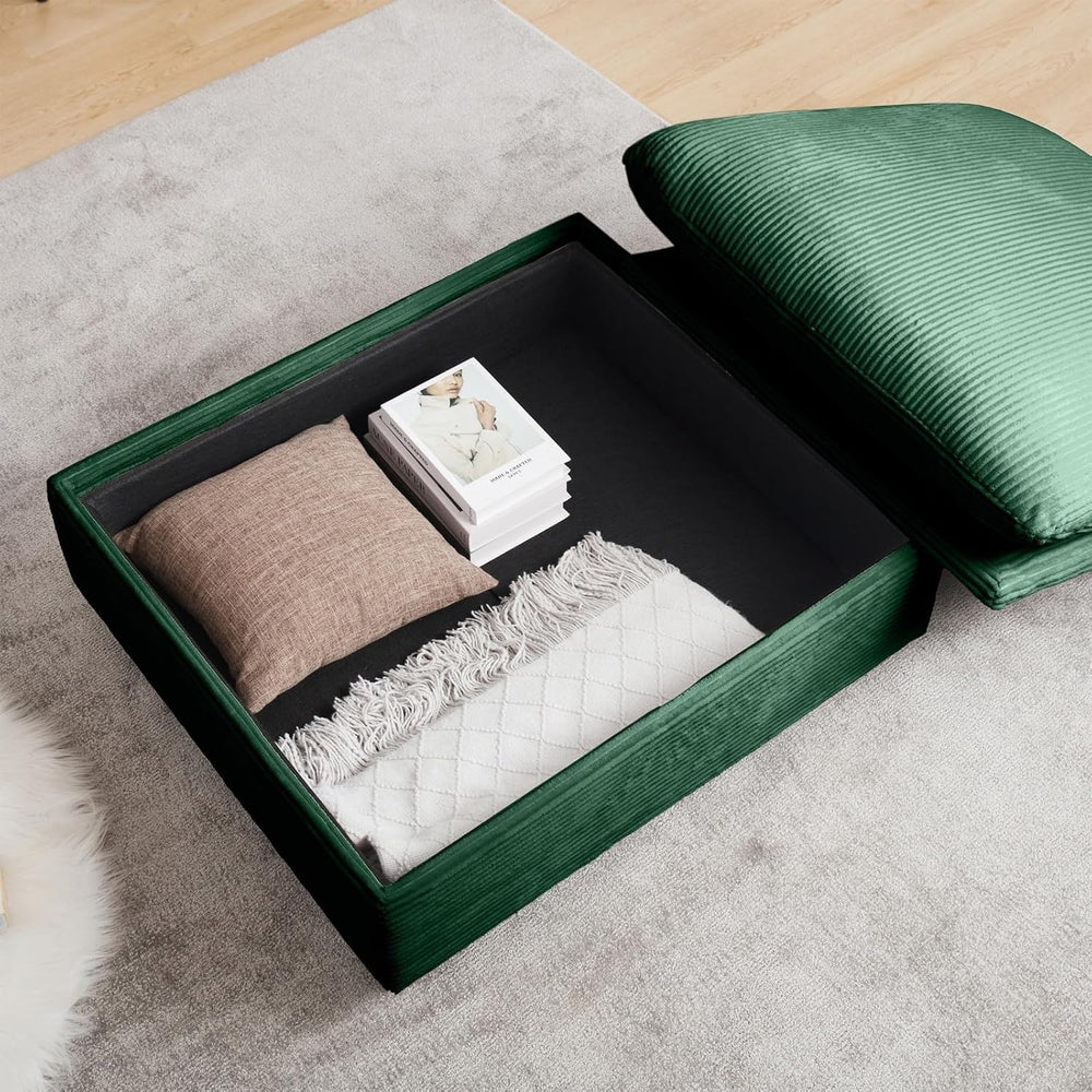 Corduroy Fabric Ottomans Footrest to Combine with 2 Seater Sofa, 3 Seater Sof...