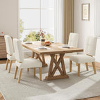 Wooden Dining Chairs Set of 4, Dining Room Chairs with Wood Legs, Cloud-Like Cushion & Reinforcement Structure Design for Kitchen/Living Room/Restaurant, Easy Assembly