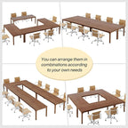 Tribesigns 6.5FT Conference Table, 78.7 Inche Rectangle Meeting Seminar Table, Large Business Tables for 6-8 People (Only Table)