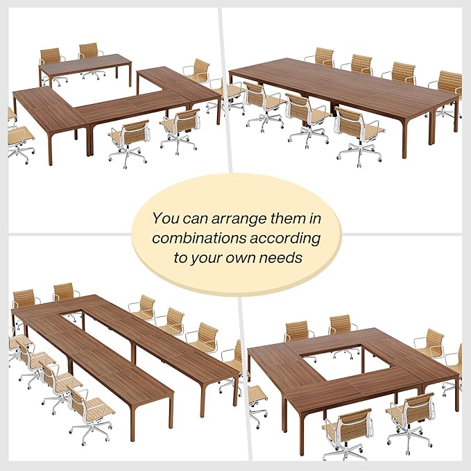 Tribesigns 6.5FT Conference Table, 78.7 Inche Rectangle Meeting Seminar Table, Large Business Tables for 6-8 People (Only Table)