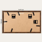 eletecpro CD Frame, 6.7x12.2 Wall Display, Rustic Brown, Pack of 1 | Booklet and Album Space, 2 Double-Sided Mats, Acrylic Cover, Pre-Attached Hangers, Horizontal and Vertical Mount