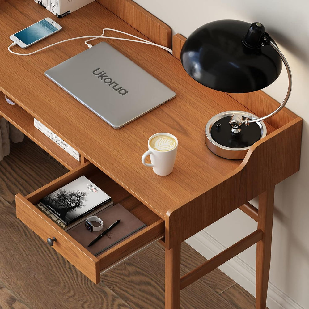 Vintage-Style Desk with Scandinavian Flair, Computer or Laptop Desk, Writing ...