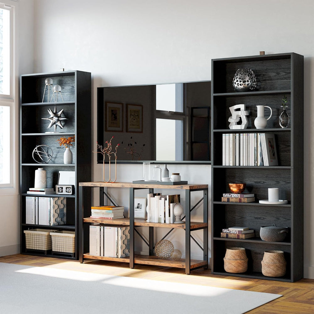 IRONCK Bookshelves and Bookcases Floor Standing 6 Tiers Display Storage Shelv...