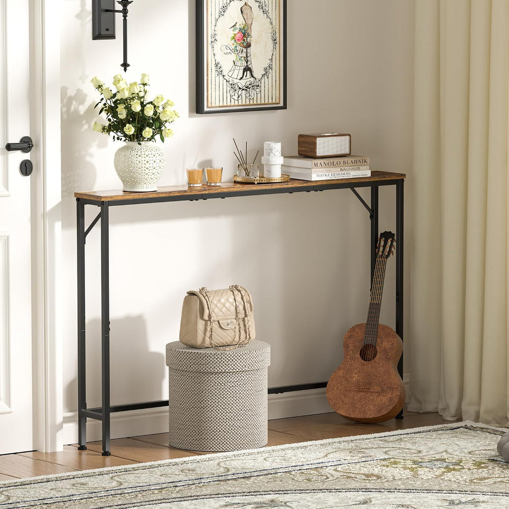 47.2" Console Table, Narrow Entryway Table, Skinny Sofa Table, Behind Co...
