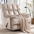 Oversized Recliner Chair, Big Mans Recliner Chairs for Adults 400lbs, Wide Recliners for Tall Man, Large Recliner Chair for Living Room(Cream)