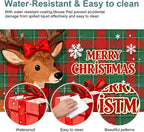 Merry Christmas-Elk Gaming Mouse Pad 35.4"x15.7"Desk Mat Anti-Slip Rubber Base & Durable Stitched Edges for Gamers Smooth Mouse Writing Surface for Desk Office/Home