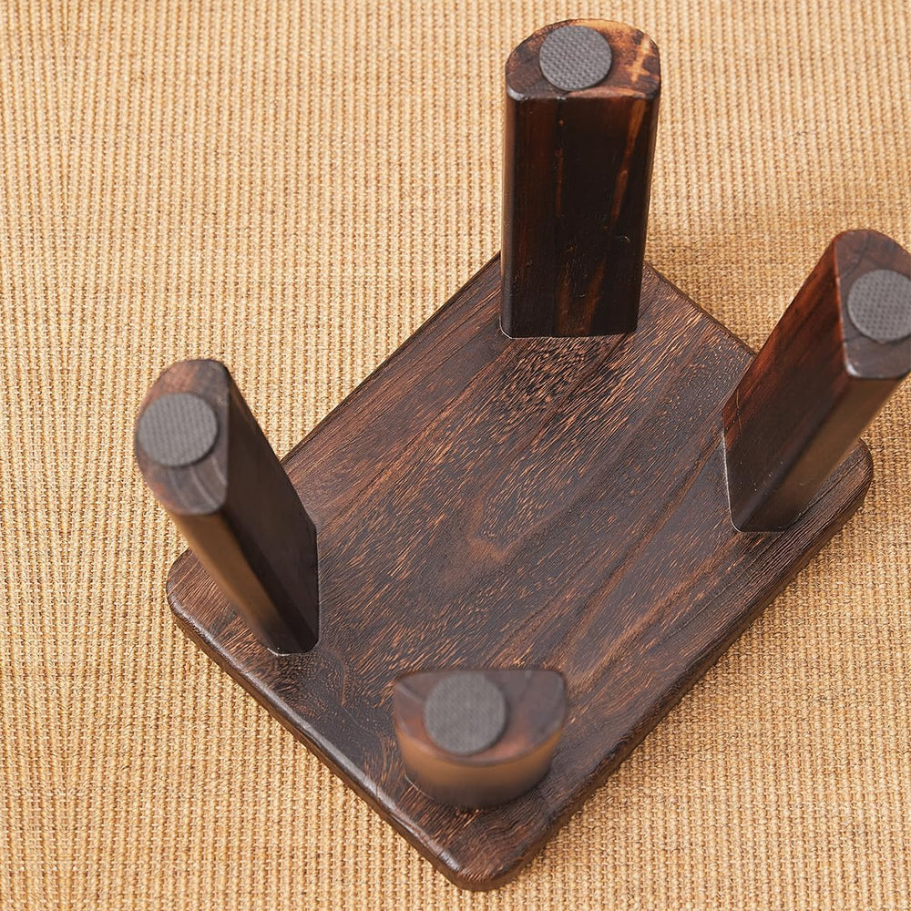 Solid Wood Step Stool for Adults, Sturdy Foot Stool Kitchen Bathroom