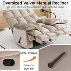 Oversized Recliner Chair, Big Mans Recliner Chairs for Adults 400lbs, Wide Recliners for Tall Man, Large Recliner Chair for Living Room(Cream)