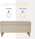 HomePop Malmo 36" Storage Bench - Tan Geometric Pattern
