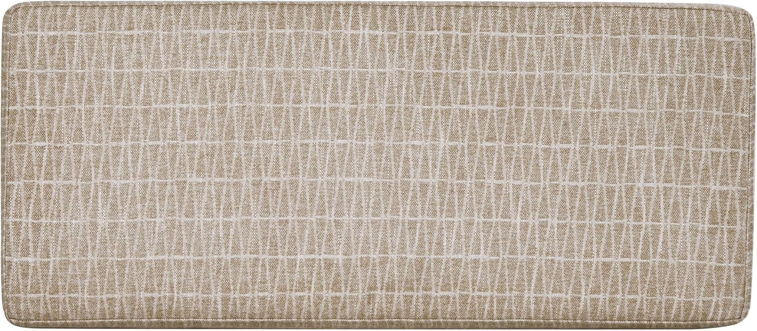 HomePop Malmo 36" Storage Bench - Tan Geometric Pattern