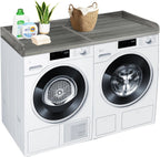 Royxen Washer Dryer Countertop, 27.4" x 54" Wood Universal Fit, Washer Dryer Topper, Laundry Room Organization, Laundry Countertop for Laundry Organization, Eucalyptus