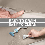 Under Sink Mat, 34" x 22" Waterproof Silicone Under Sink Tray for Kitchen & Laundry Cabinets, Kitchen Cabinet Shelf Protector, Up to 3.3 Gallons Liquid, Fits 36 inch Standard Cabinet(Grey)