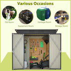 4x6 ft Metal Shed Outdoor Storage Shed,Metal Steel Utility Tool Shed Storage House with Double Lockable Doors and Air Vent for Backyard Garden Patio Lawn Black