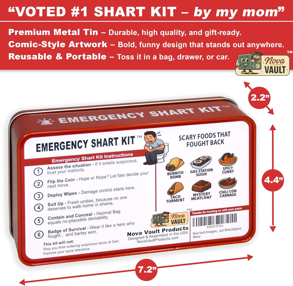 Emergency Shart Kit – Funny Shart Survival Kit, 7-Piece Gift