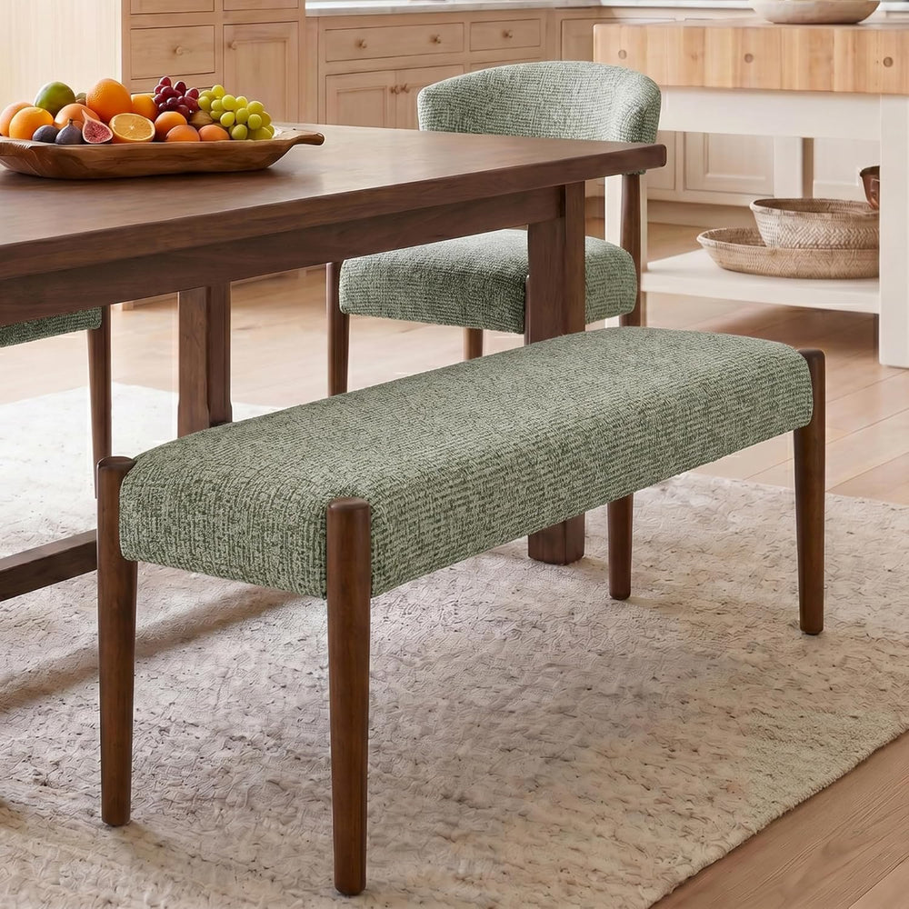 Usaint 42" End of Bed Bench, Modern Upholstered Bedroom Bench with Rubbe...