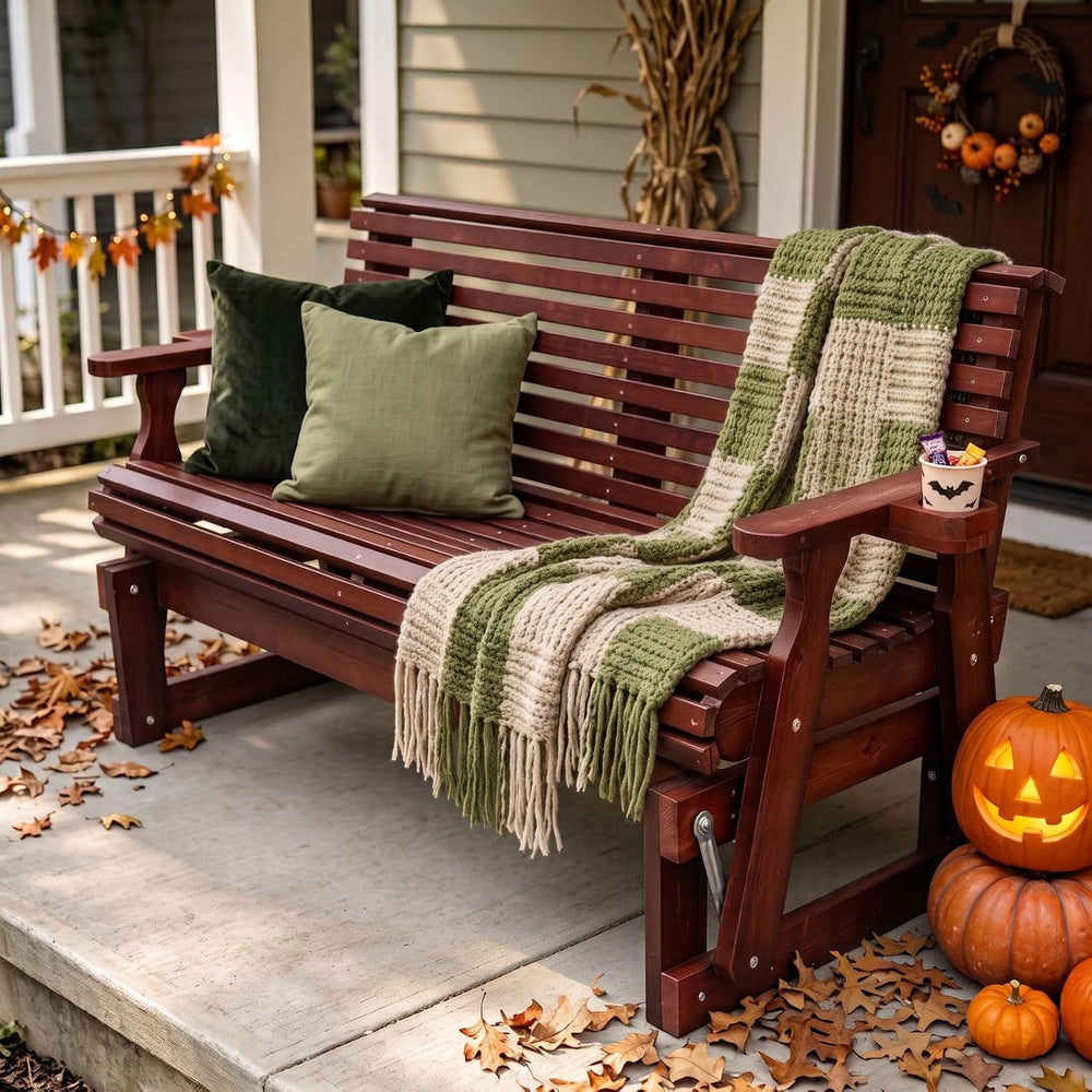 5FT Heavy Duty 800 LBS Porch Glider, Outdoor Glider Bench