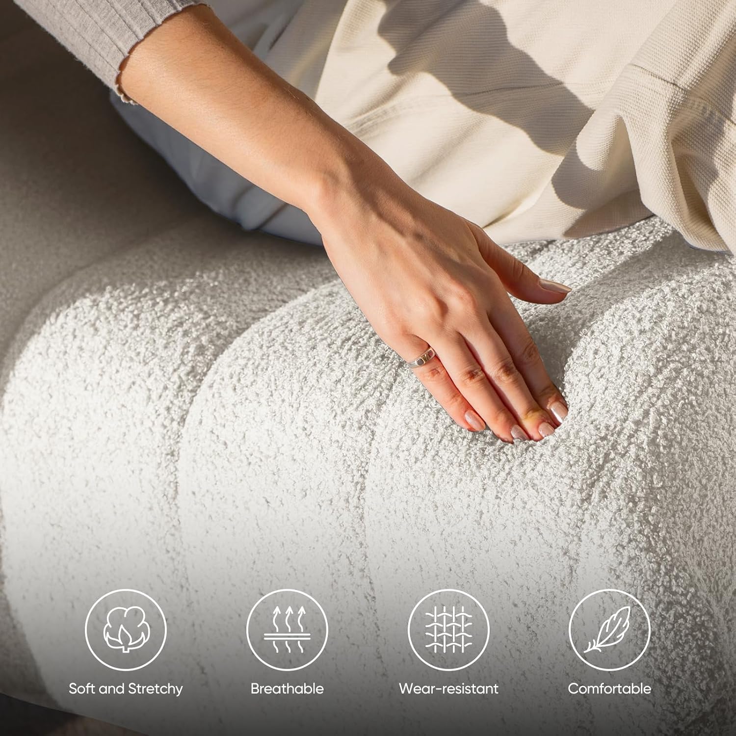 Bean Bag Chair for Adults, Fireside Togo Chair, BeanBag Chairs for Teens with High-Resilience Memory Foam, Non-Slip Base Compression Floor Lounge Sofa for Living Room, Bedroom