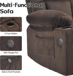 Electric Power Lift Recliner Chair,Reclining Chair with 8 Massage,2 Cup Holders,Side Pockets,USB Charge Port,Remote Control for Living Room,Bedroom,Chocolate