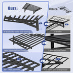 2-Pack 2x3ft Garage Shelving Wall Mounted, 2' x 3' Heavy Duty Garage Storage Shelves with Hooks, 400LB Capacity