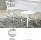 Signature Design by Ashley Grannen Modern 18" Spindle Back Dining Chair, 2 Count, White