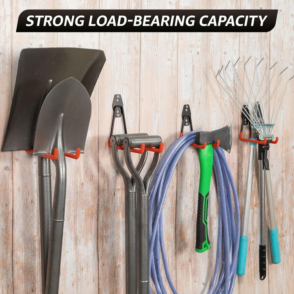 20 Pack Utility Steel Heavy Duty Wall Mount Garage Hooks,with Anti-Slip Coating,for Hanging Bikes,Ladder,Ropes,Bulk Items,Power,Yard and Garden Tools