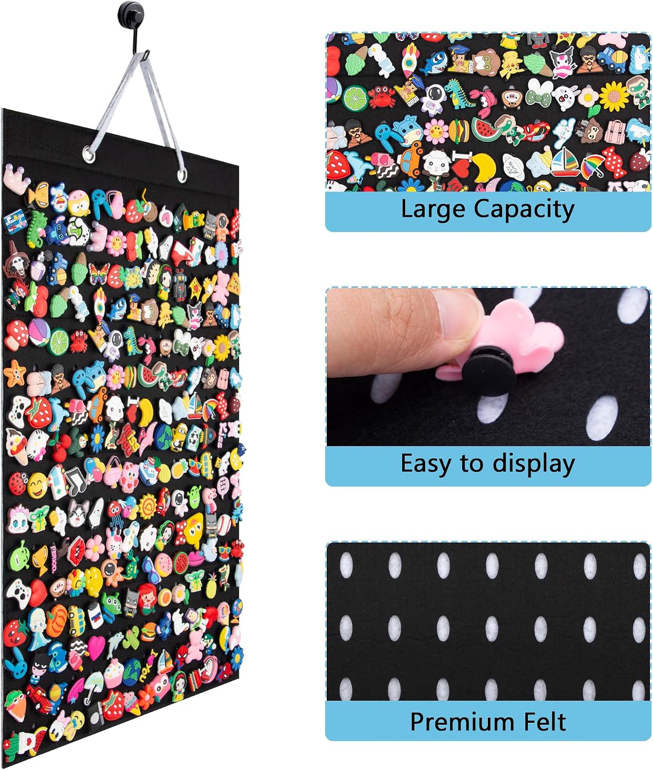 PACMAXI Hanging Shoe Charm Holder with 224 Holes
