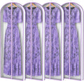 Zilink Garment Bags for Long Dress Wedding Dress Bags for Gowns Long 72 in | 3 in Gusseted, Dress Storage Bags Hanging for Long Evening Dresses, Winter Fur Coat, Prom Dresses, 4-Pack