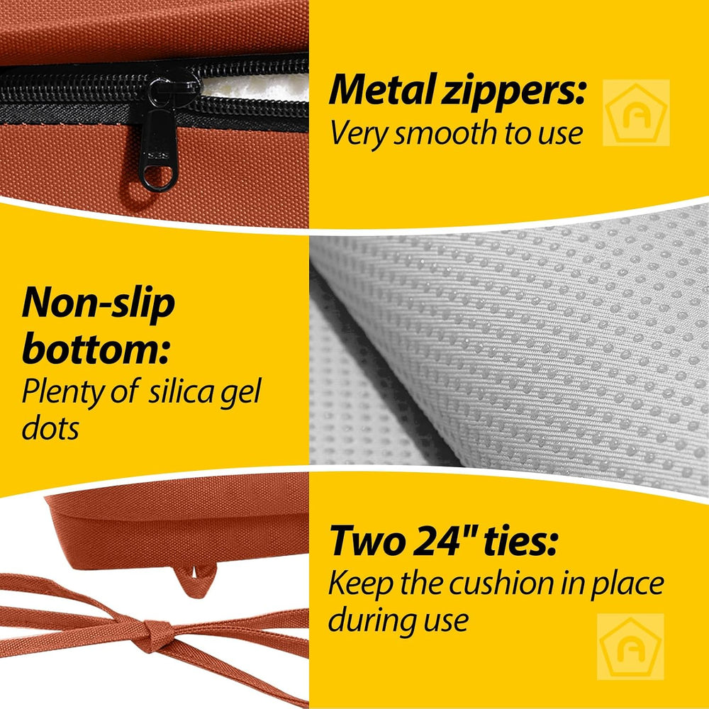AAAAAcessories Outdoor Chair Cushions, 20 x 20 x 3 inches, Set of 2