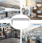 HARDURA Stainless Steel Shelf 12" x 24", 210lb Commercial Shelves Wall Mount Metal Shelving with Backsplash and Brackets for Kitchen, Restaurant, Laundry Room and Home