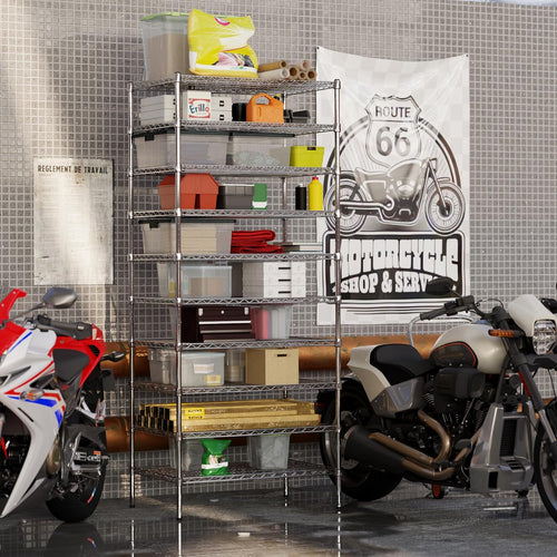 24" Deep x 36" Wide x 86" Height Wire Shelving Kit | 10-Tier | NSF Commercial Storage Rack Unit